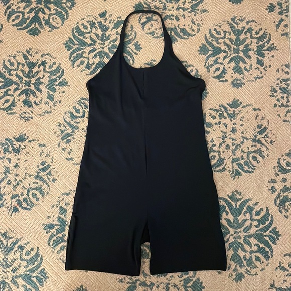 Black Halter Shorts Jumpsuit Xl 
